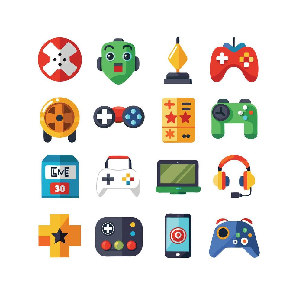 Gaming Icon Set IllustrationGaming Icon Set Illustration vector