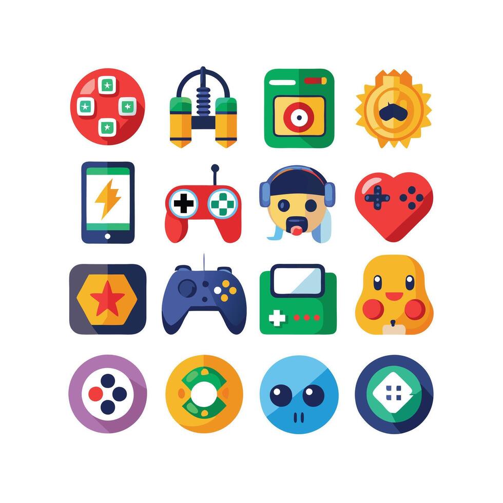 Gaming Icon Set IllustrationGaming Icon Set Illustration vector