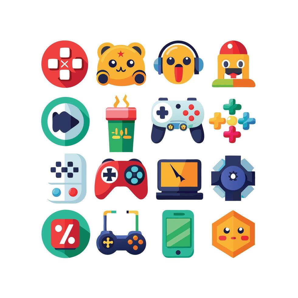 Gaming Icon Set IllustrationGaming Icon Set Illustration vector