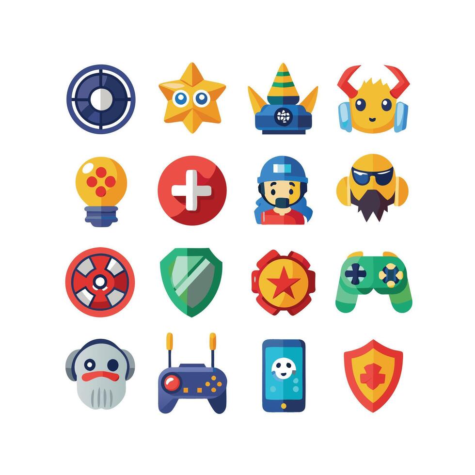 Gaming Icon Set IllustrationGaming Icon Set Illustration vector