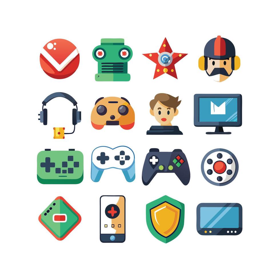 Gaming Icon Set IllustrationGaming Icon Set Illustration vector