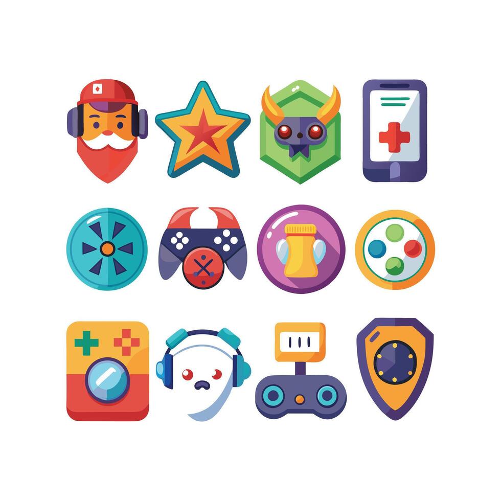 Gaming Icon Set IllustrationGaming Icon Set Illustration vector