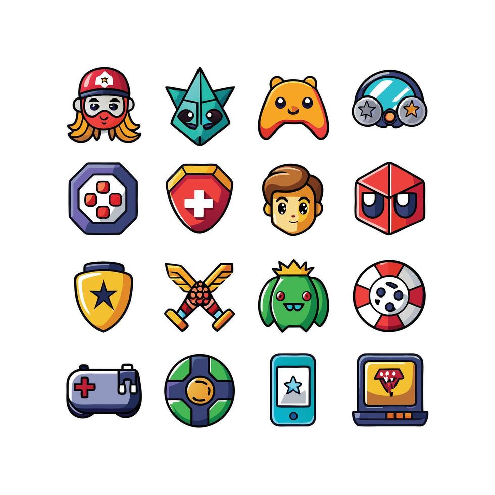 Gaming Icon Set IllustrationGaming Icon Set Illustration vector