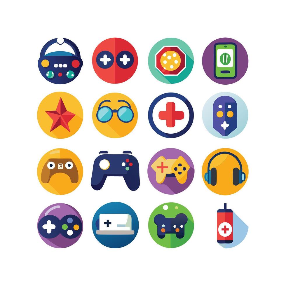 Gaming Icon Set IllustrationGaming Icon Set Illustration vector
