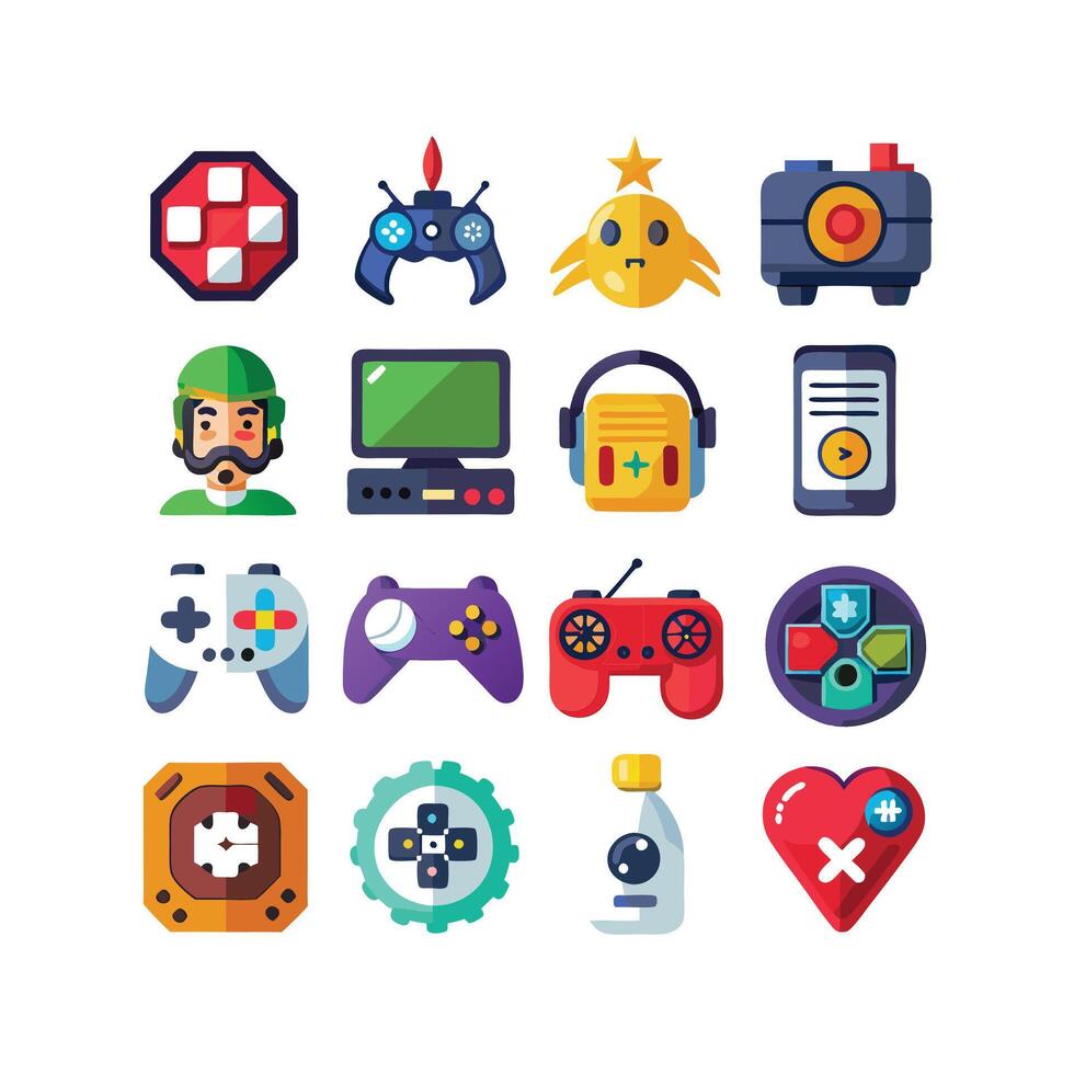 Gaming Icon Set IllustrationGaming Icon Set Illustration vector