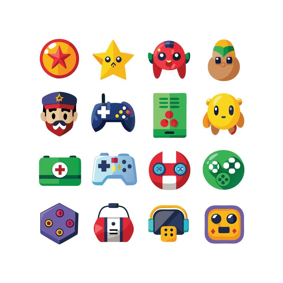 Gaming Icon Set IllustrationGaming Icon Set Illustration vector