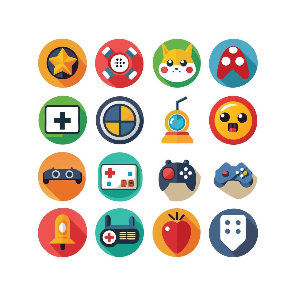 Gaming Icon Set IllustrationGaming Icon Set Illustration vector