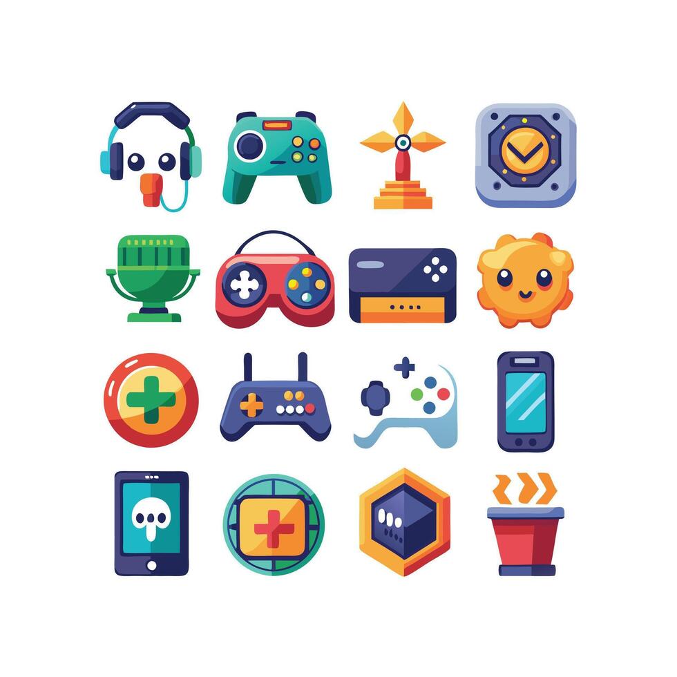 Gaming Icon Set IllustrationGaming Icon Set Illustration vector