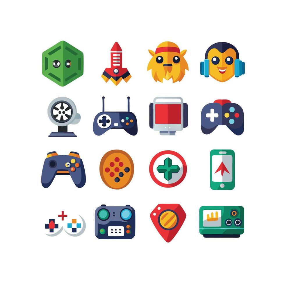 Gaming Icon Set IllustrationGaming Icon Set Illustration vector
