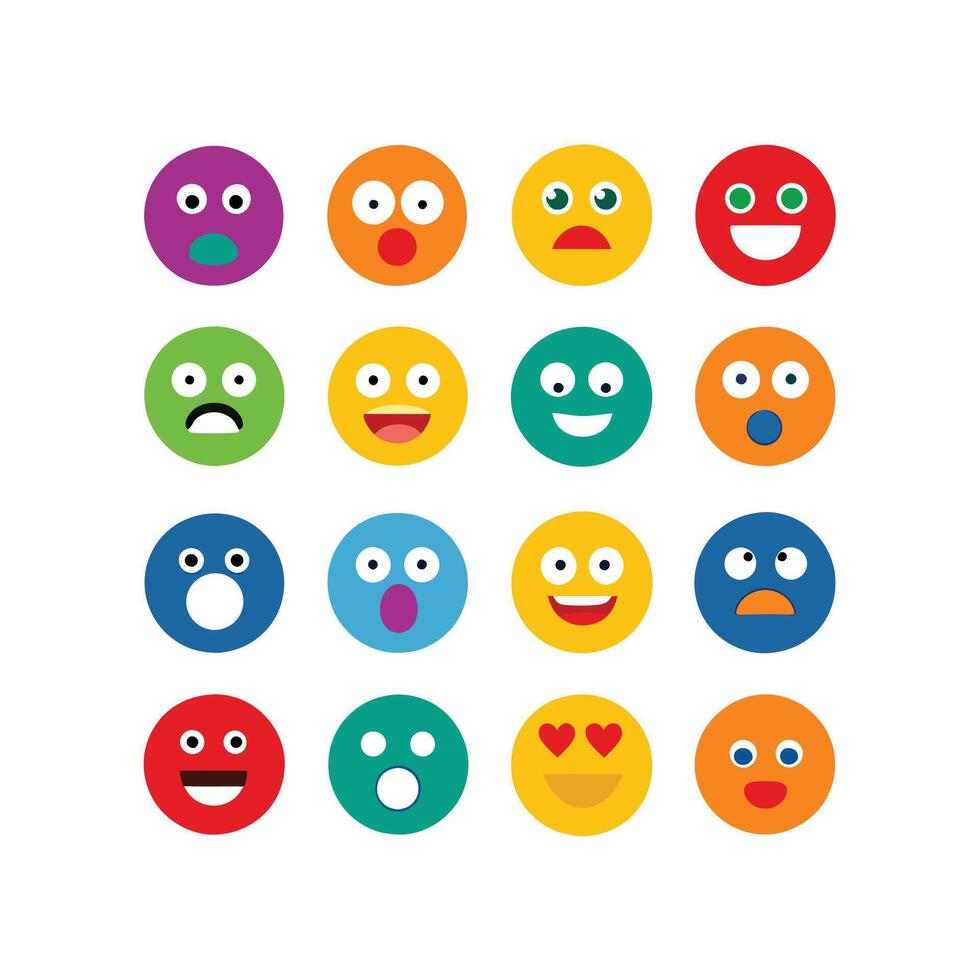 Reaction Icon Set Collection Illustration vector