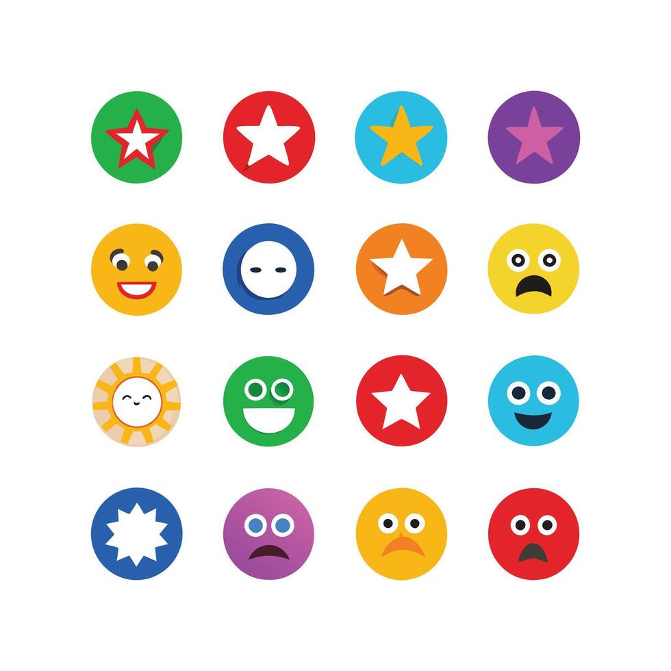 Reaction Icon Set Collection Illustration vector