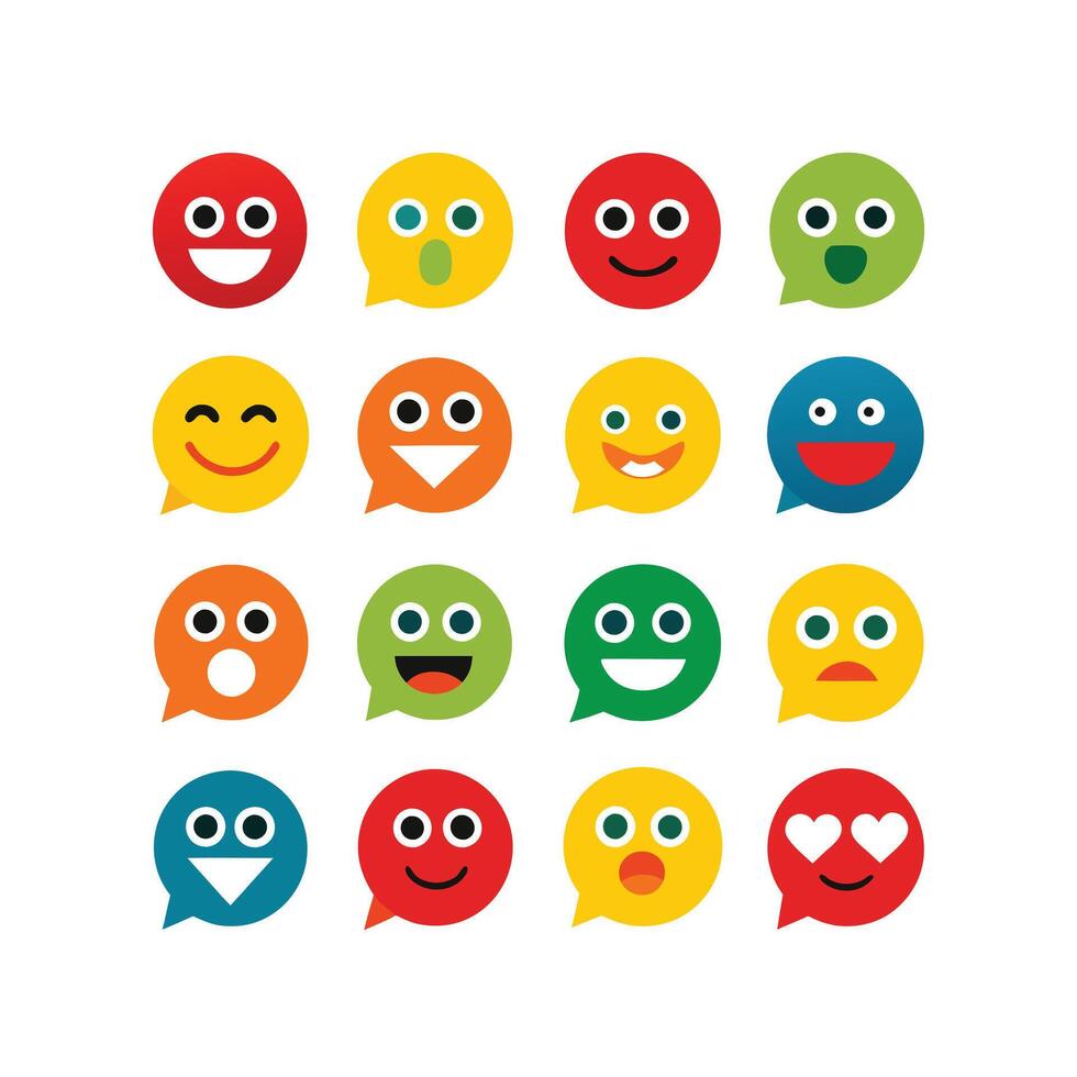 Reaction Icon Set Collection Illustration vector
