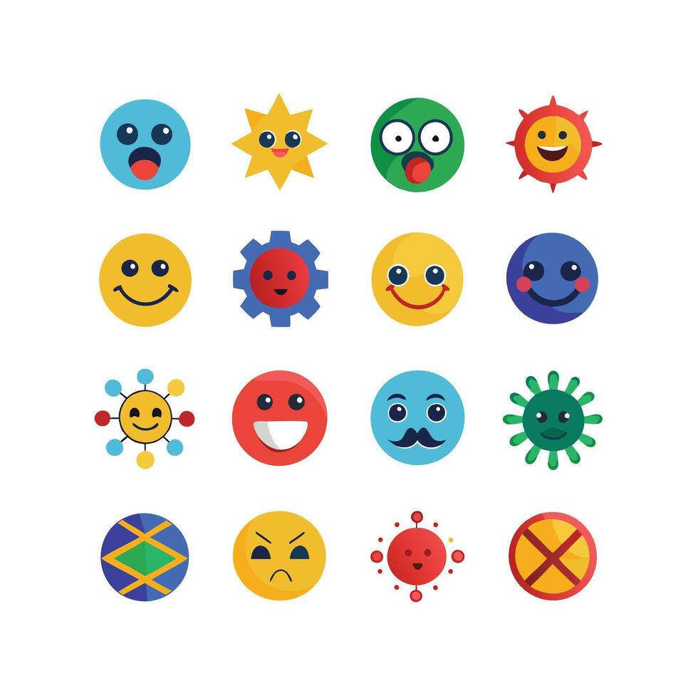 Reaction Icon Set Collection Illustration vector