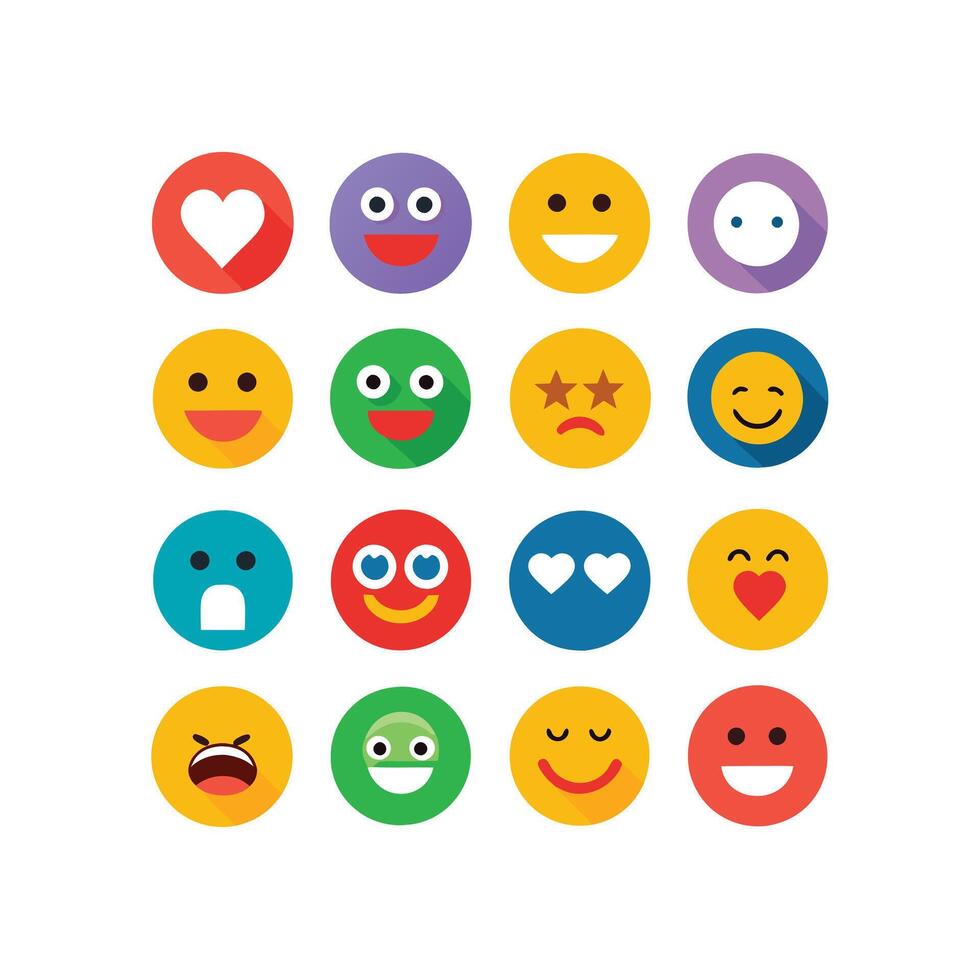 reacción icono conjunto colección ilustración vector
