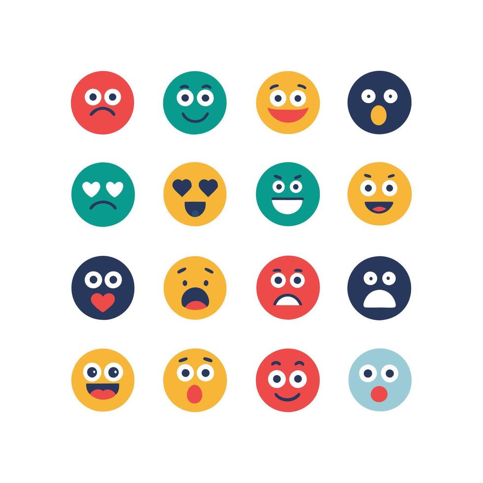 Reaction Icon Set Collection Illustration vector