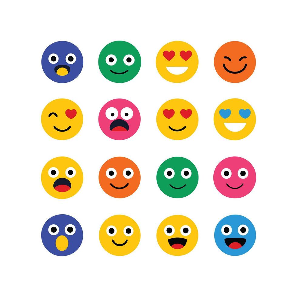 Reaction Icon Set Collection Illustration vector