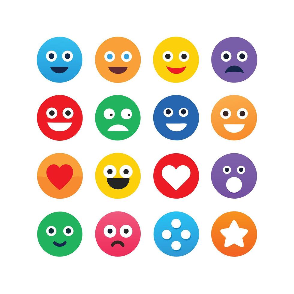 Reaction Icon Set Collection Illustration vector