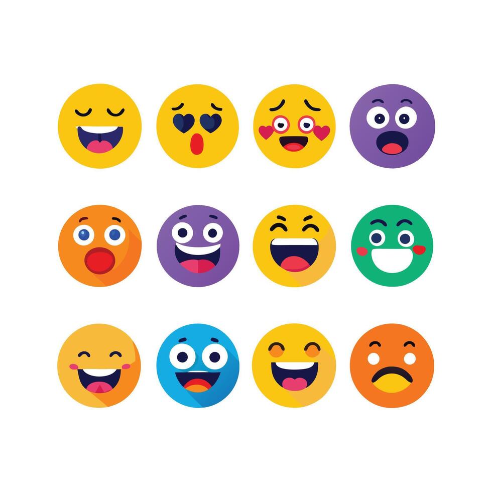 Reaction Icon Set Collection Illustration vector