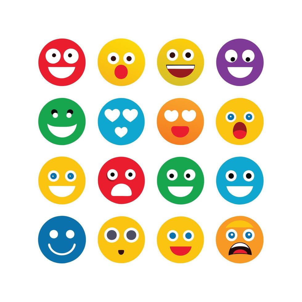 Reaction Icon Set Collection Illustration vector
