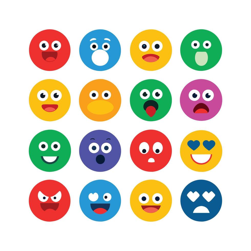 Reaction Icon Set Collection Illustration vector