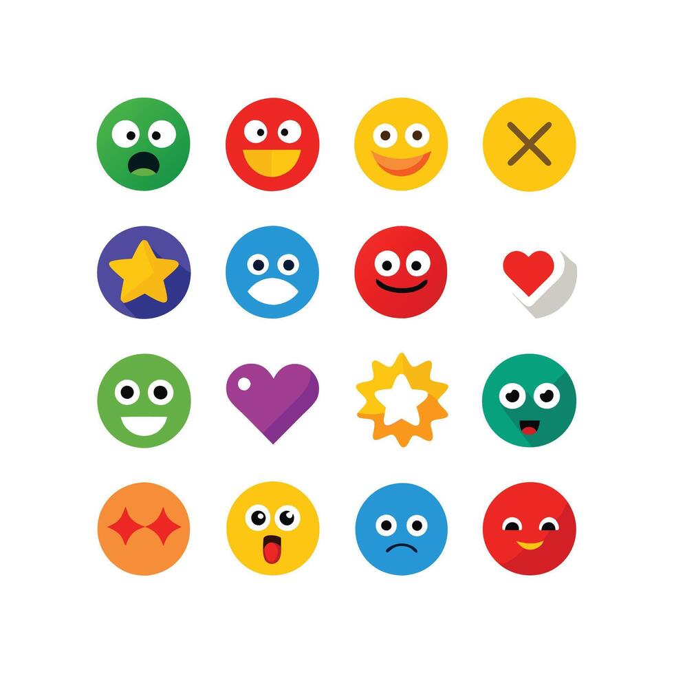 Reaction Icon Set Collection Illustration vector