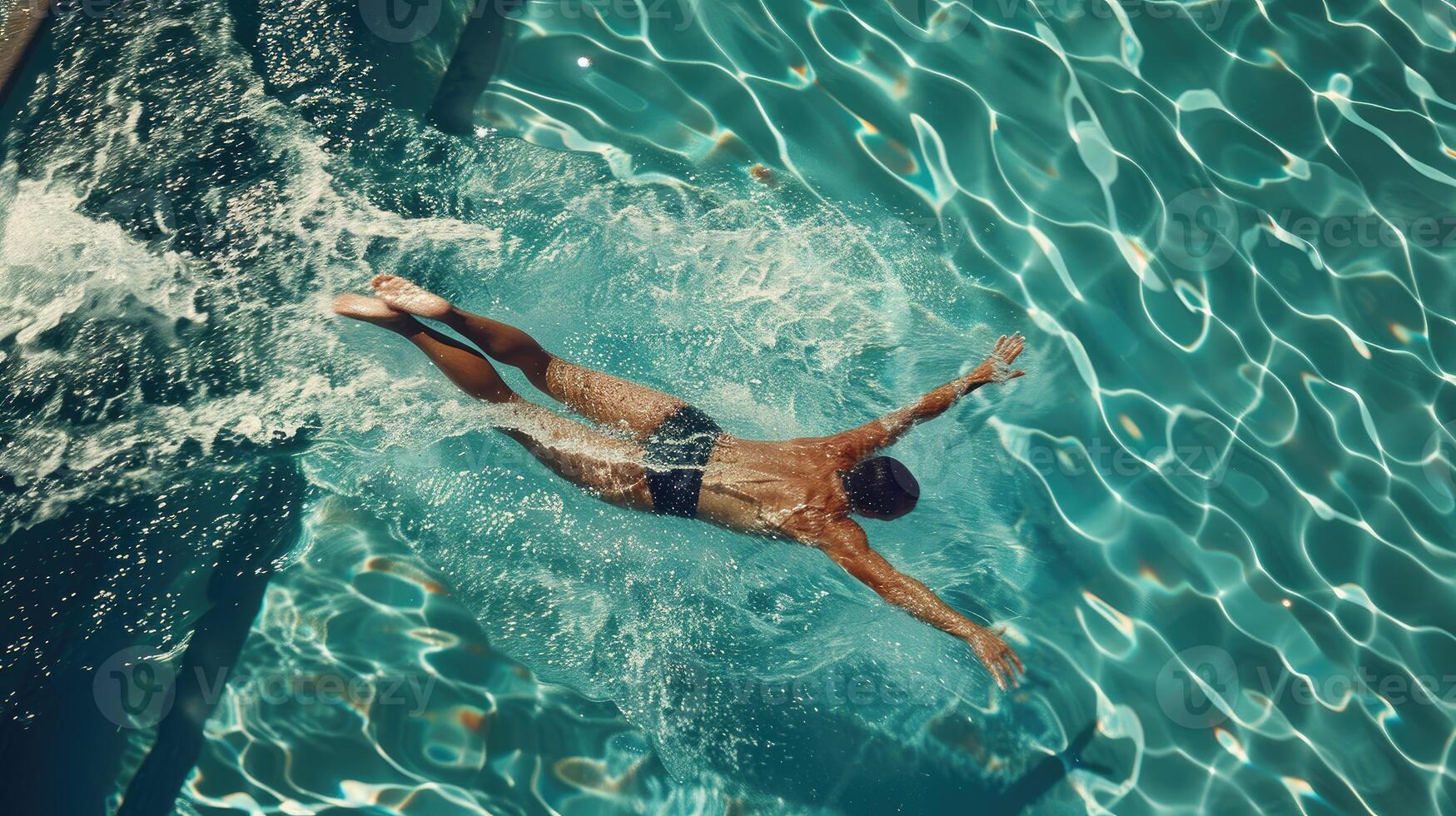 Diving into Paradise The Serene Splash of Summer photo