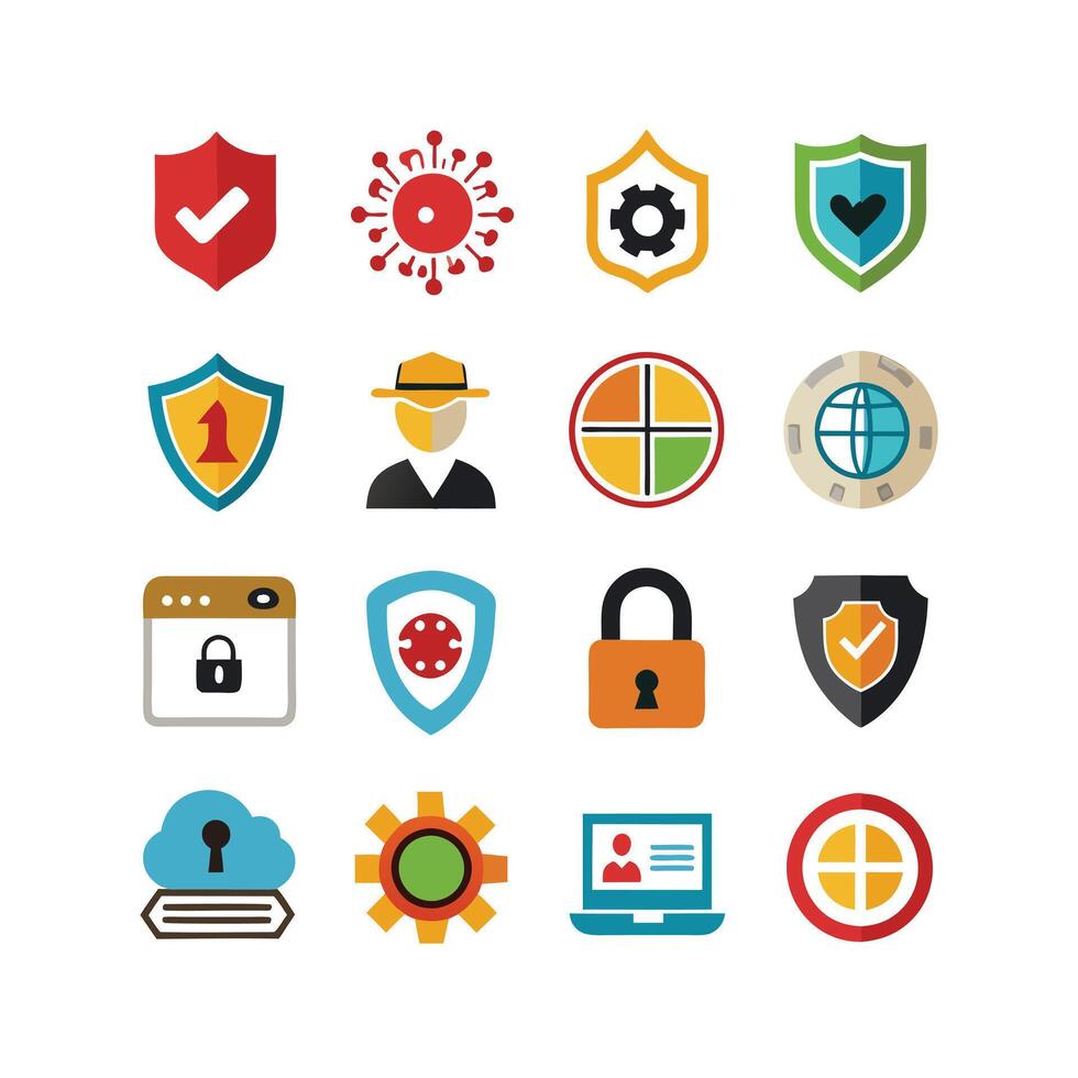 Security Icon Set Collection Illustration vector