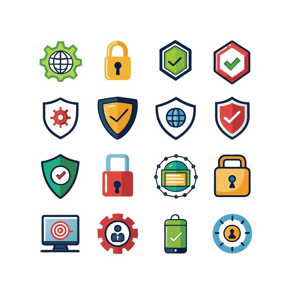 Security Icon Set Collection Illustration vector