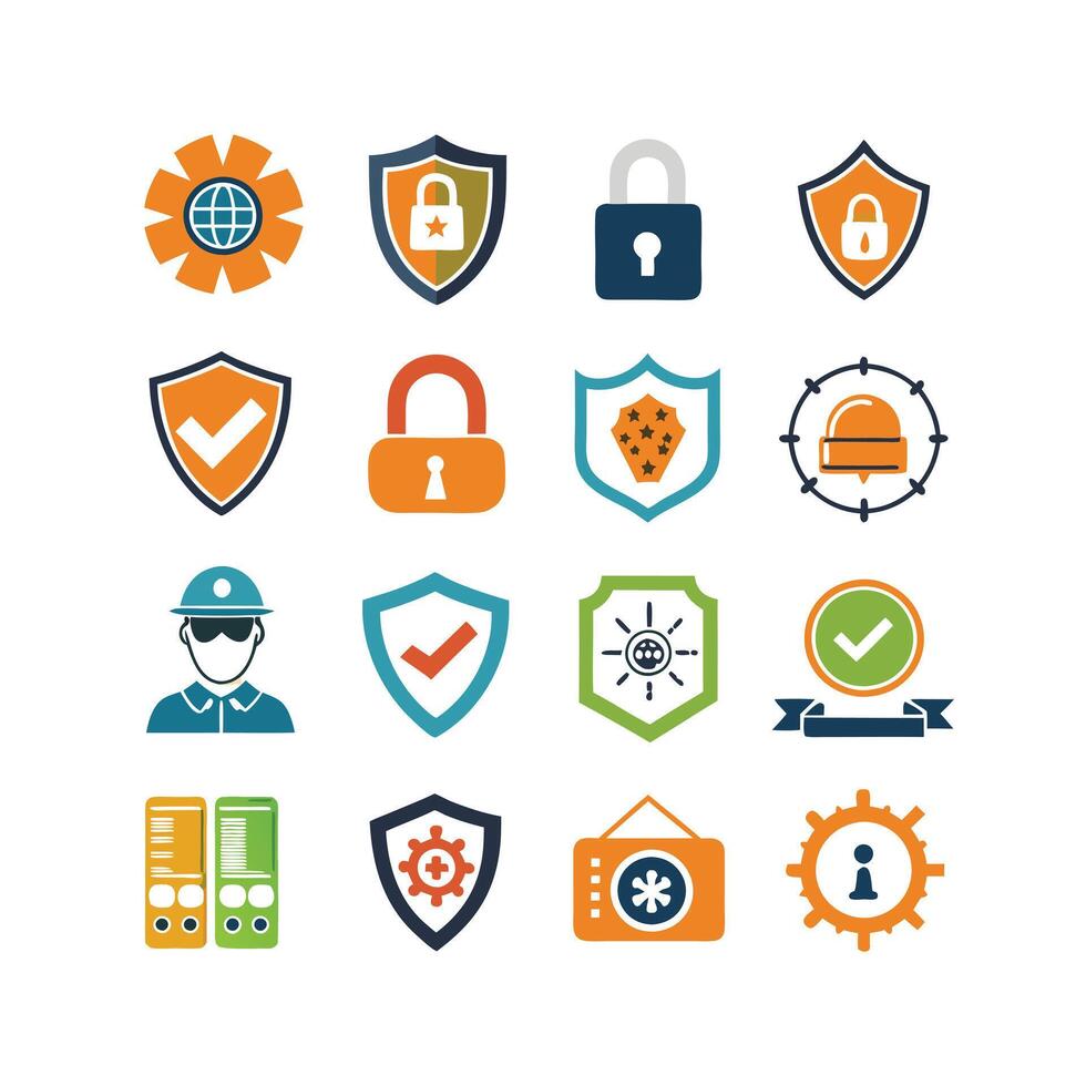 Security Icon Set Collection Illustration vector