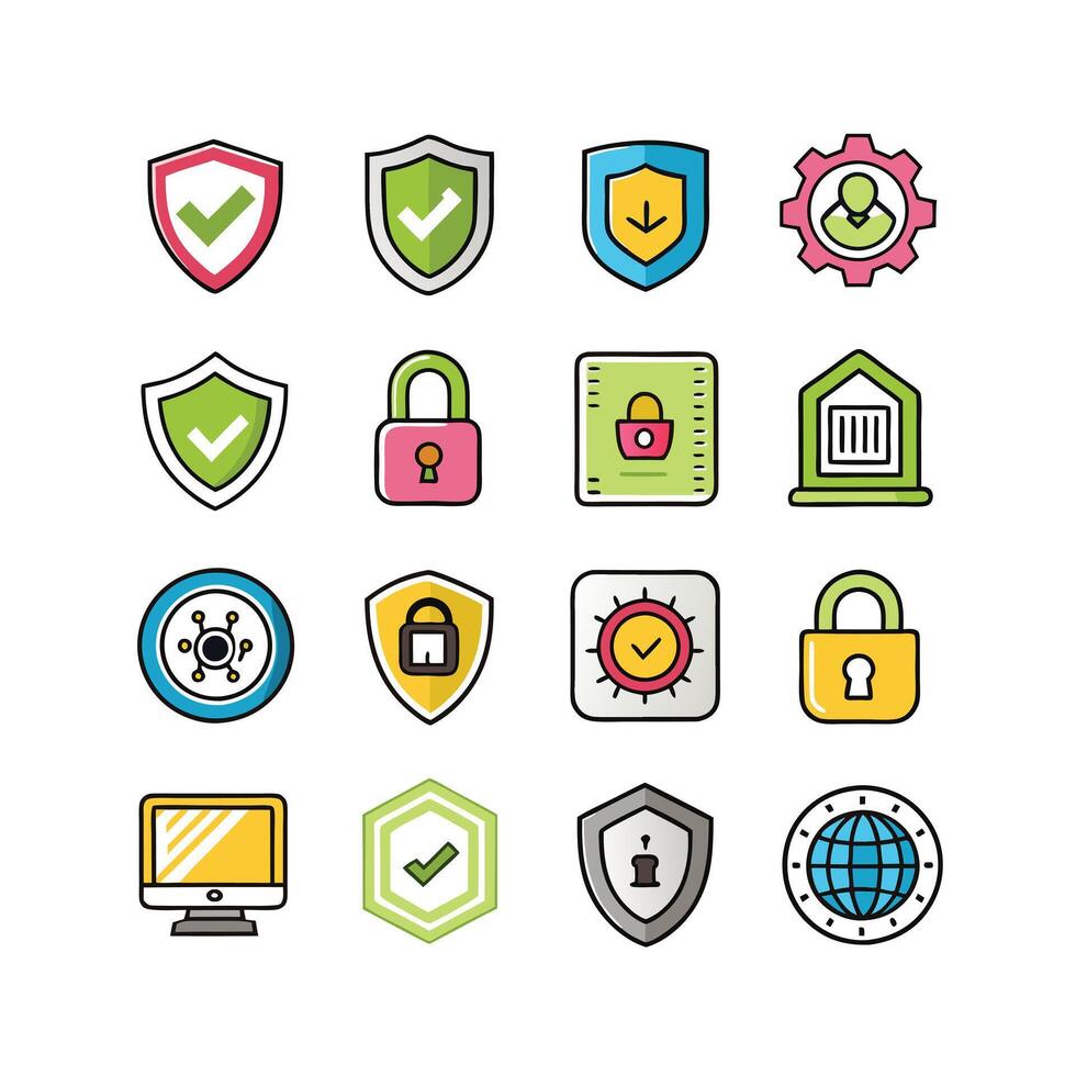 Security Icon Set Collection Illustration vector