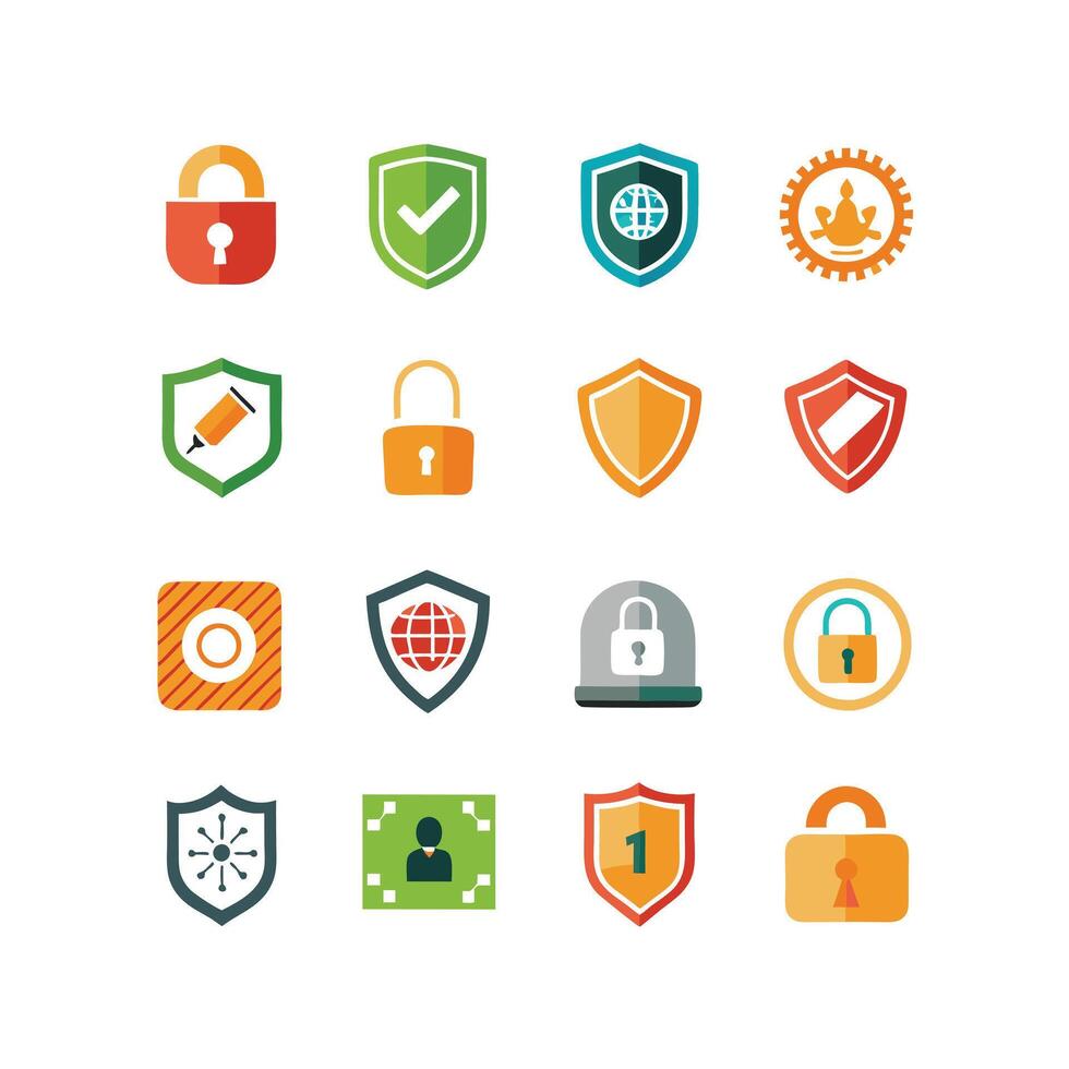 Security Icon Set Collection Illustration vector