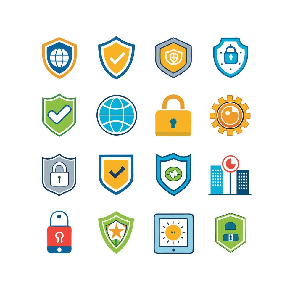 Security Icon Set Collection Illustration vector