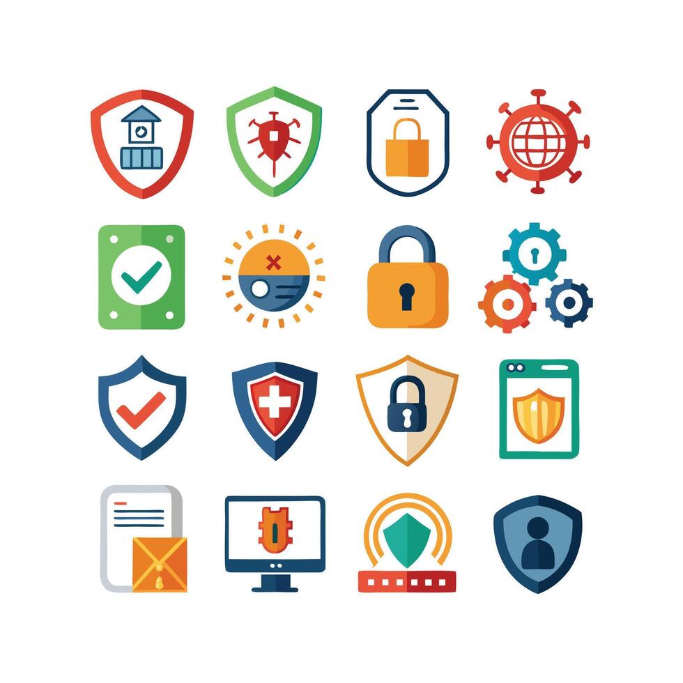 Security Icon Set Collection Illustration vector