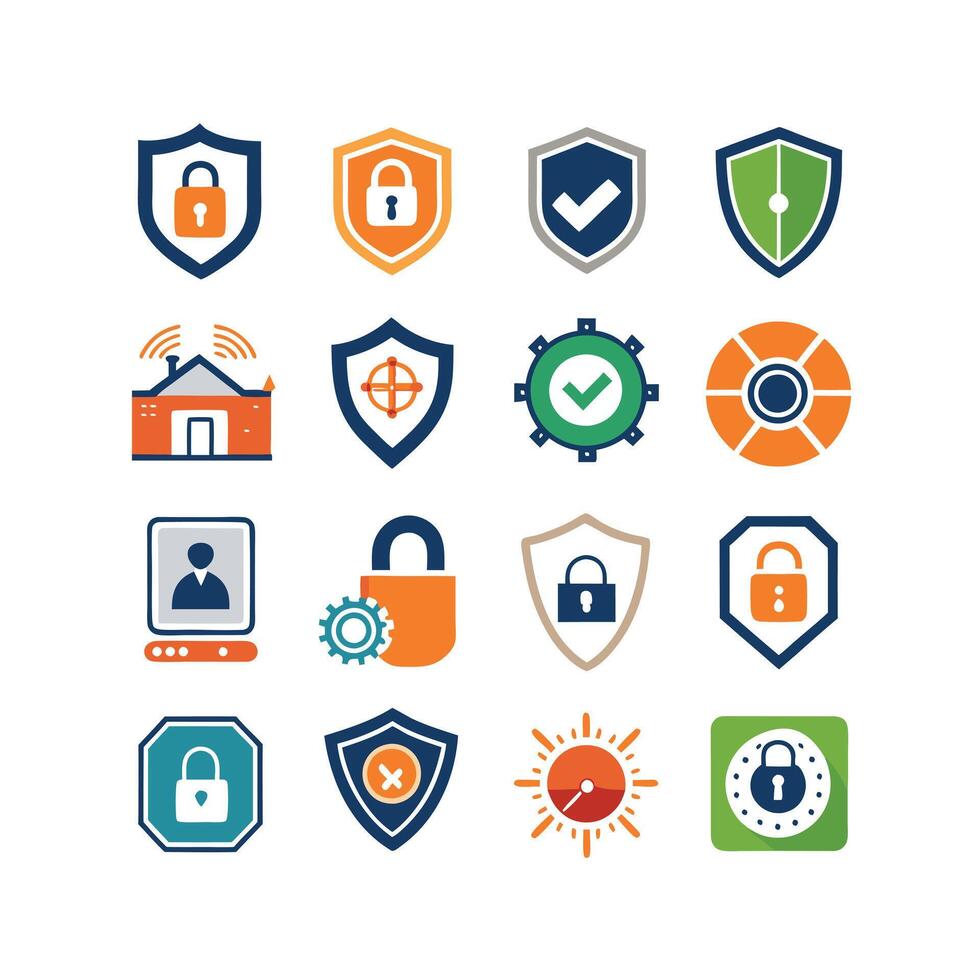 Security Icon Set Collection Illustration vector