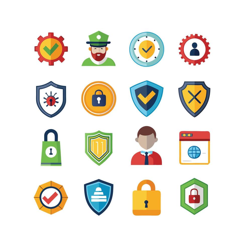 Security Icon Set Collection Illustration vector