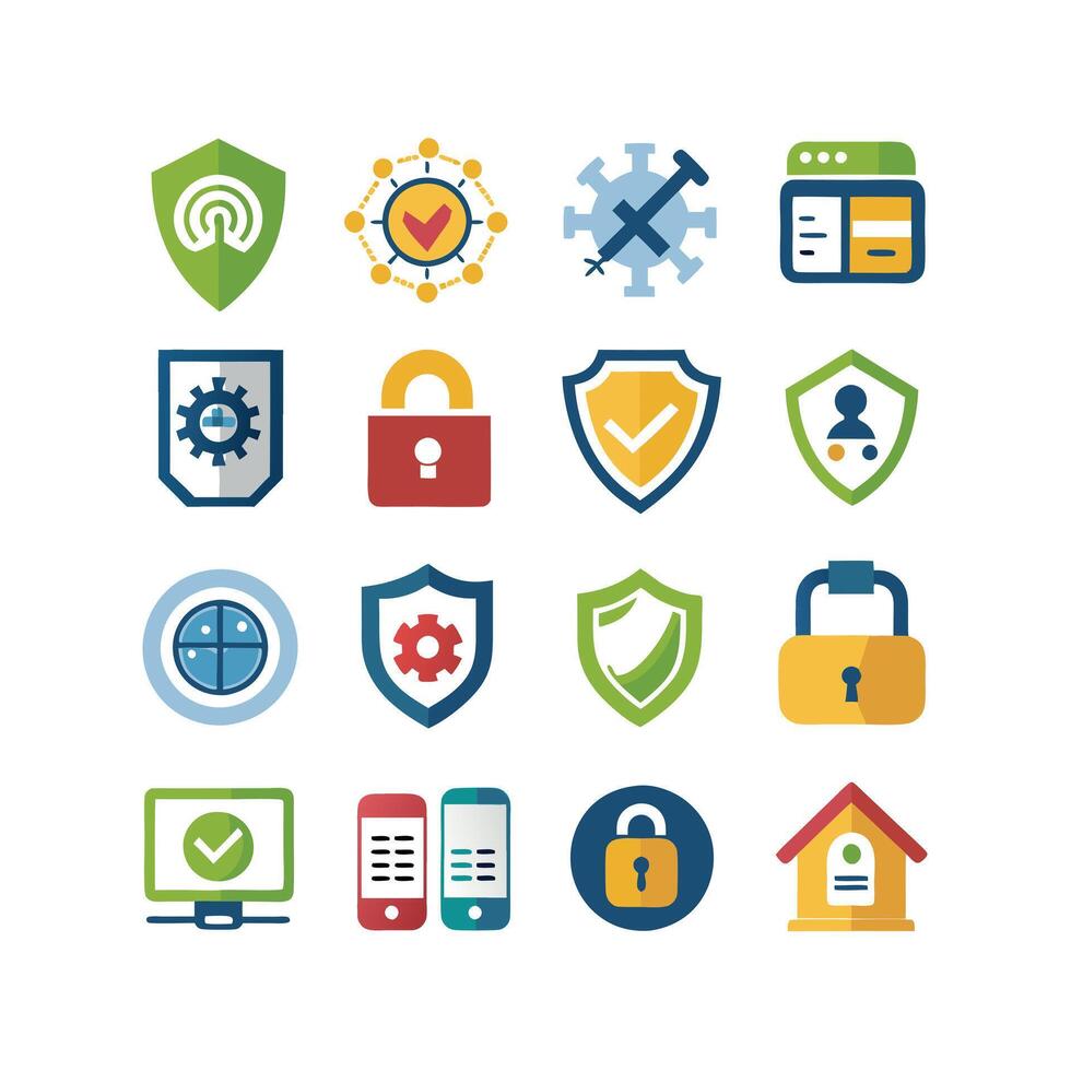 Security Icon Set Collection Illustration vector
