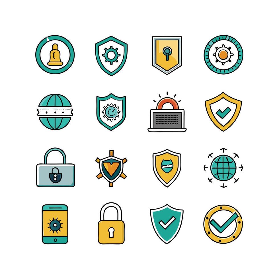 Security Icon Set Collection Illustration vector