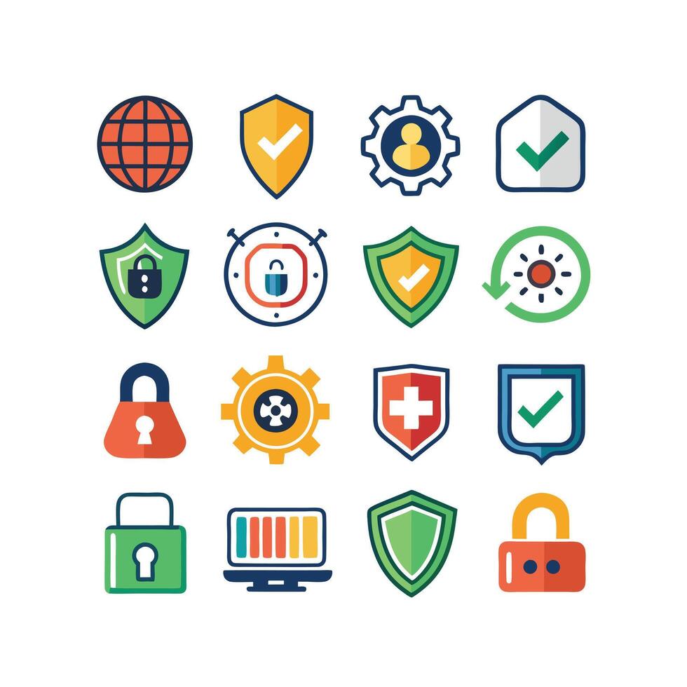 Security Icon Set Collection Illustration vector