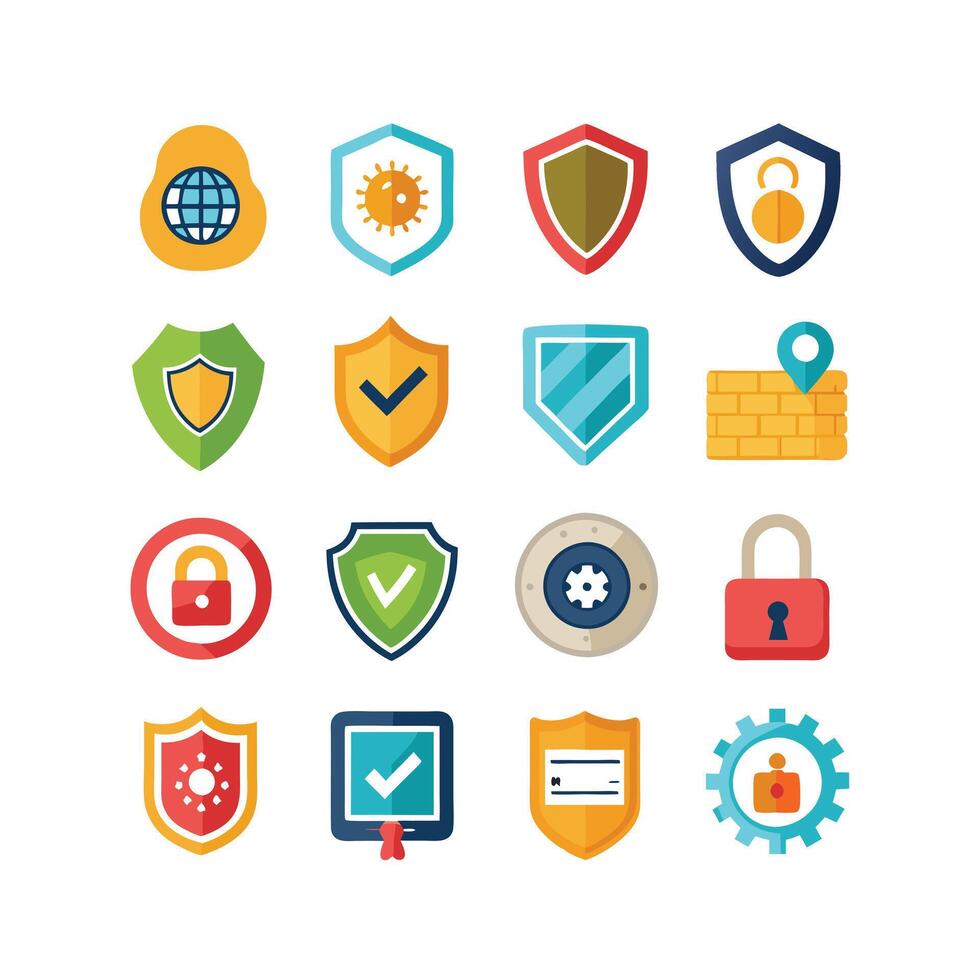 Security Icon Set Collection Illustration vector