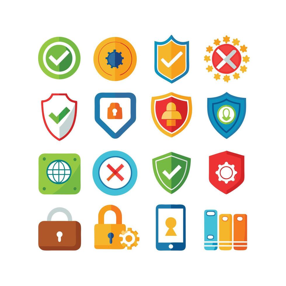 Security Icon Set Collection Illustration vector