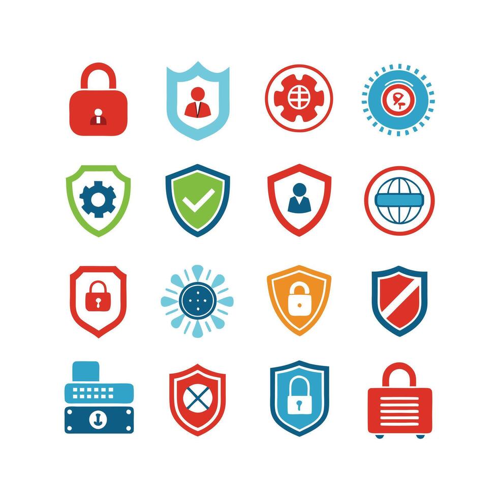 Security Icon Set Collection Illustration vector