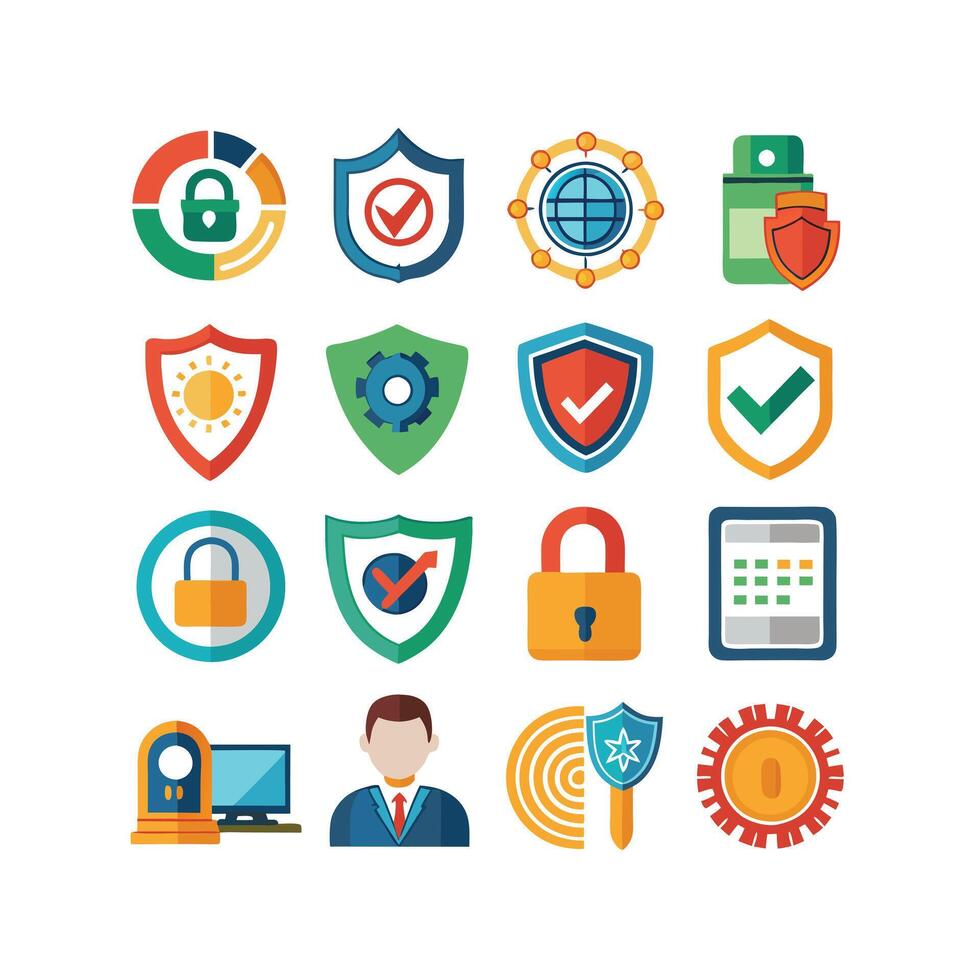 Security Icon Set Collection Illustration vector