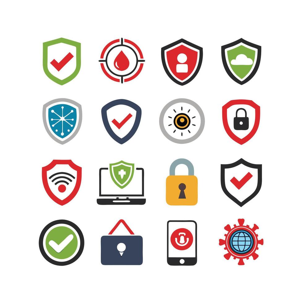 Security Icon Set Collection Illustration vector