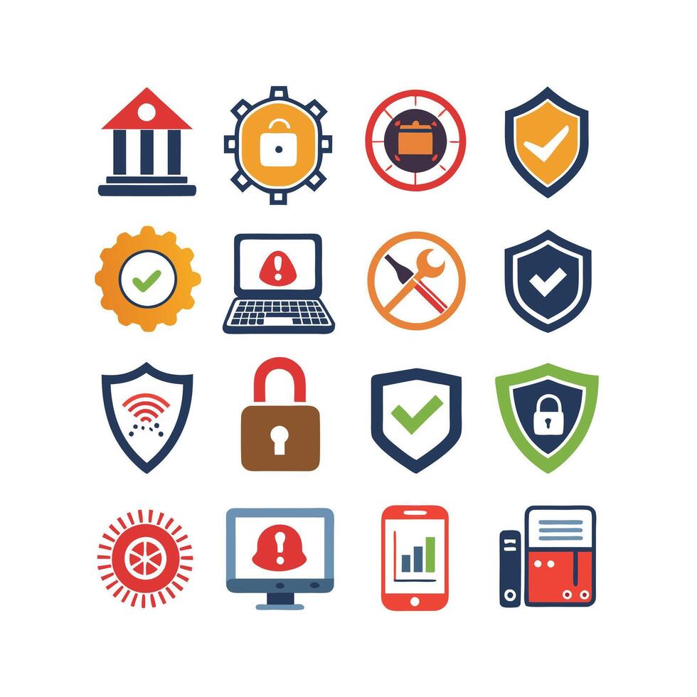 Security Icon Set Collection Illustration vector