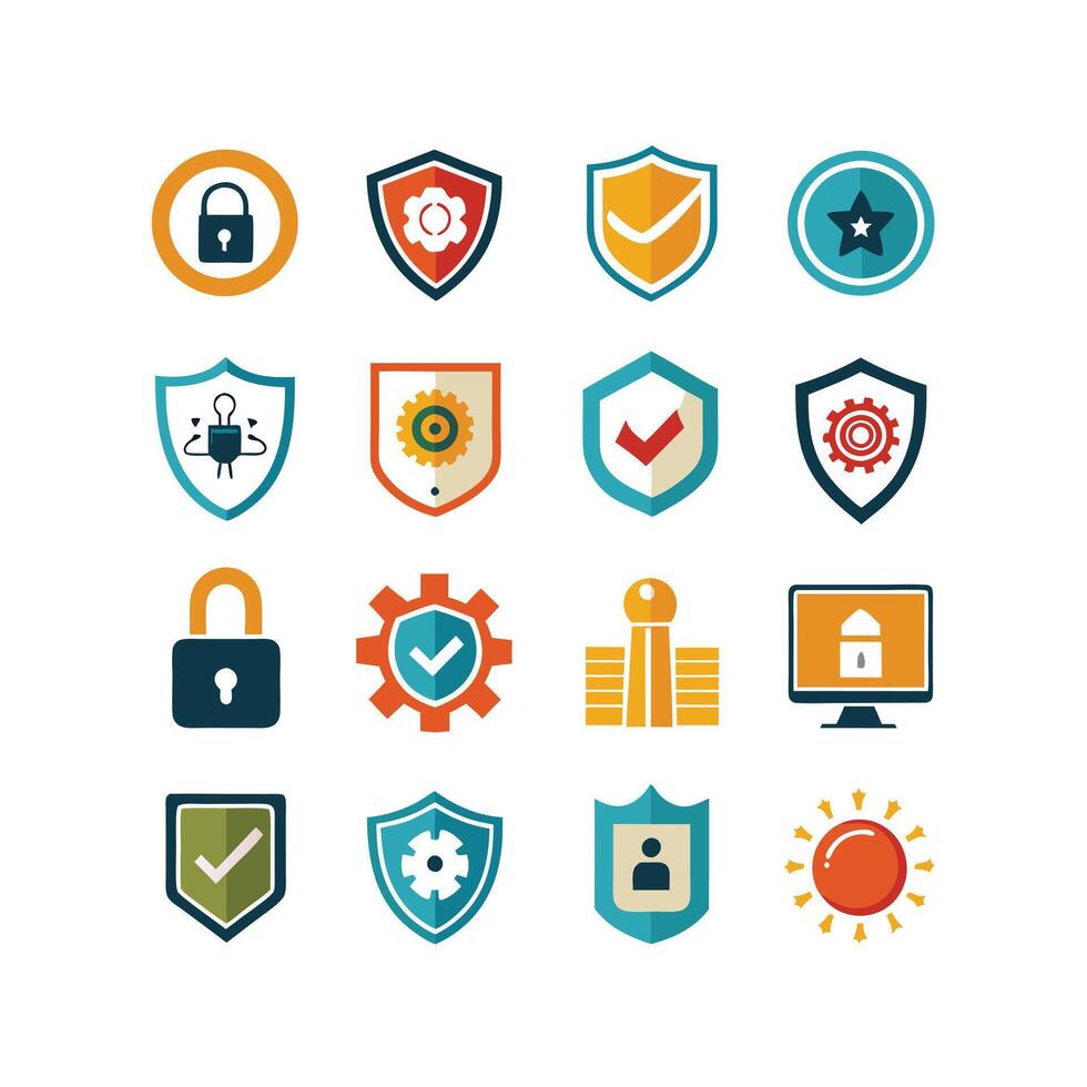 Security Icon Set Collection Illustration vector