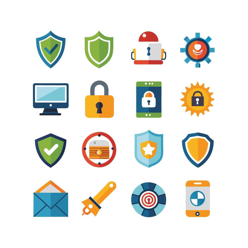 Security Icon Set Collection Illustration vector