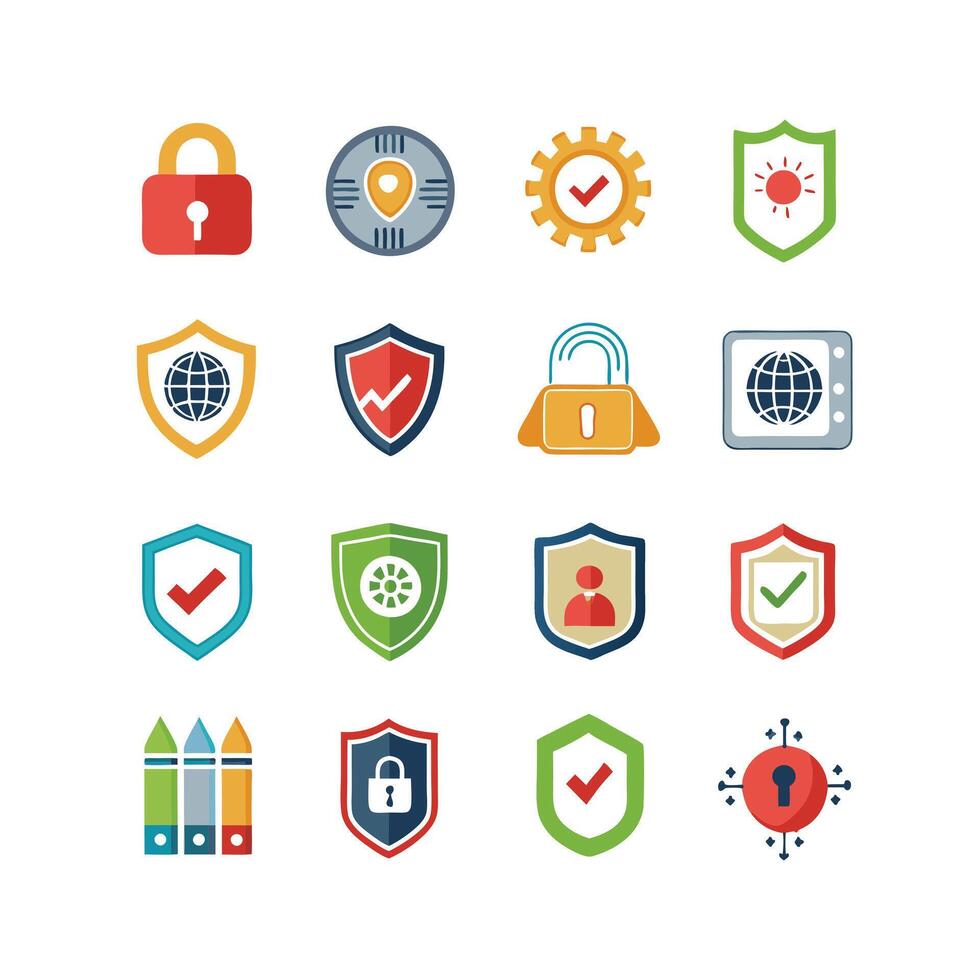 Security Icon Set Collection Illustration vector