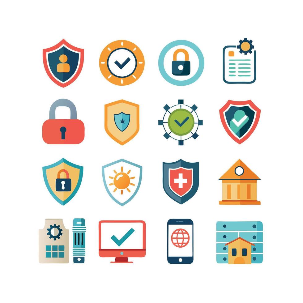 Security Icon Set Collection Illustration vector