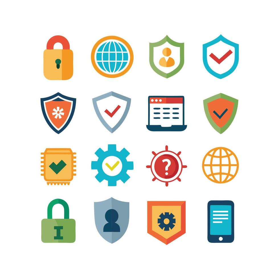 Security Icon Set Collection Illustration vector