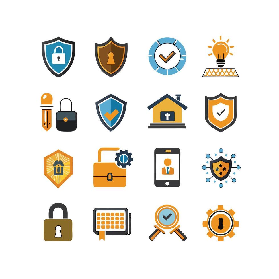 Security Icon Set Collection Illustration vector